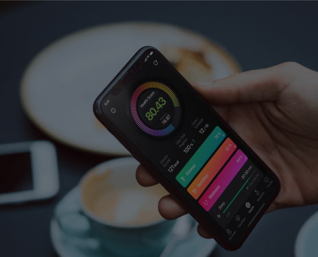 A person using the cross-platform app to monitor workout activities