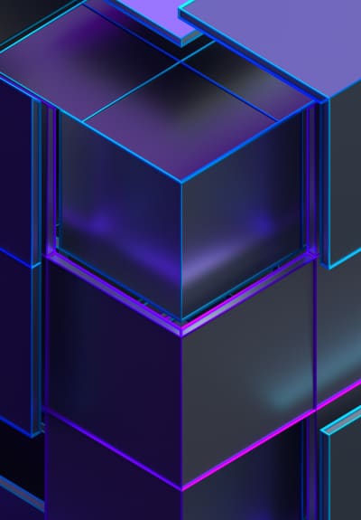 Two tokens on a blue background