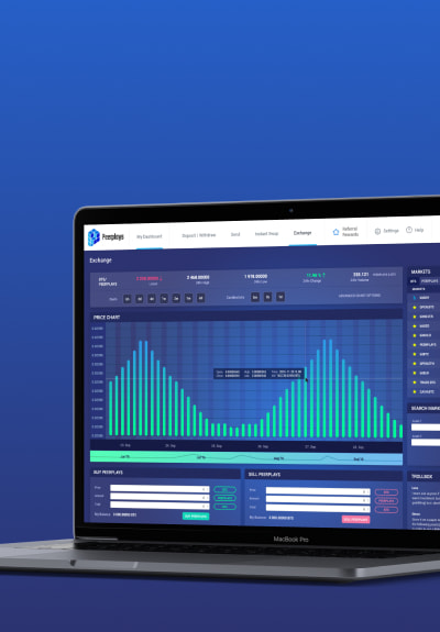 The screenshot of UI of Peerplays on a computer